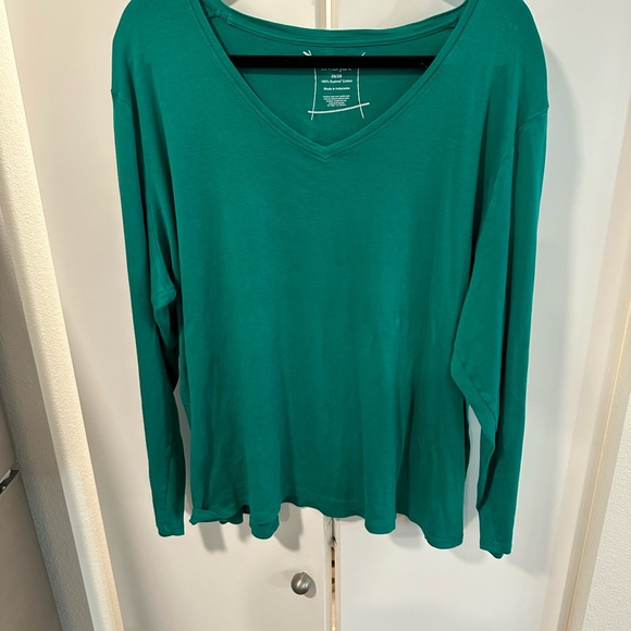 Lane Bryant 26/28 Green Long Sleeve Shirt - Picture 4 of 5